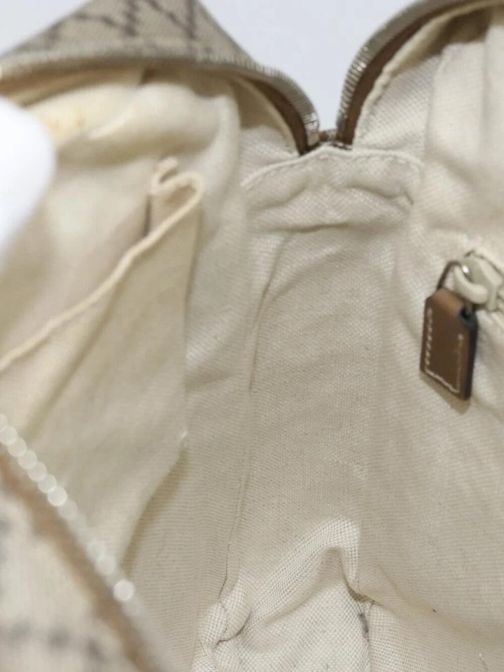 GUCCI Diamante Shoulder Bag PVC Leather Beige Silver 268159 Auth BA9486 - Picture 13 of 16